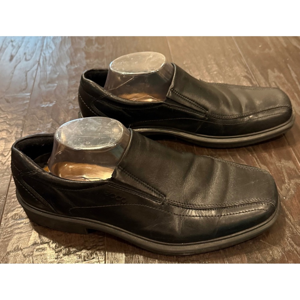 ECCO EU 43 US 9-9.5 Helsinki 2 Slip On‎ Loafers Black Leather Dress Shoes